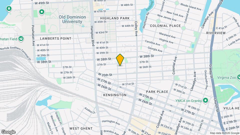864 W 36th St Map and Location Details