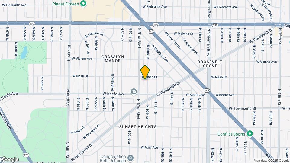 3619 N 50th St-Unit -Lower Map and Location Details