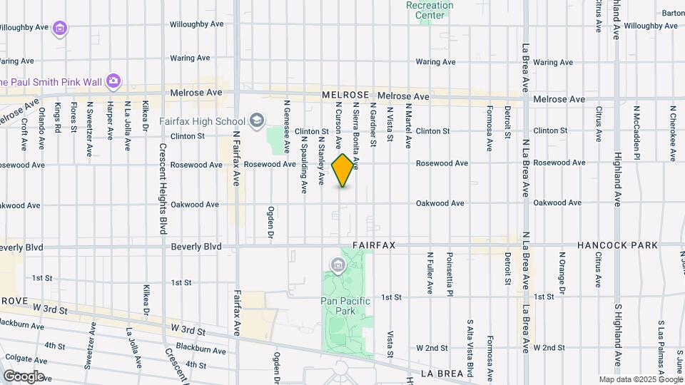 418 N Curson Ave Map and Location Details