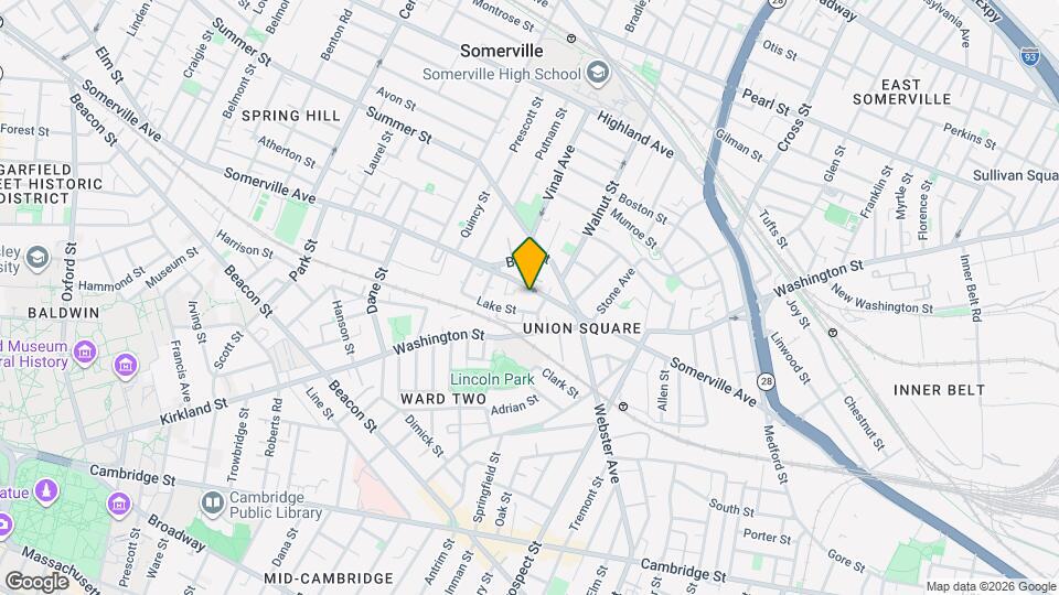 338 Somerville Ave, Unit #3 Map and Location Details
