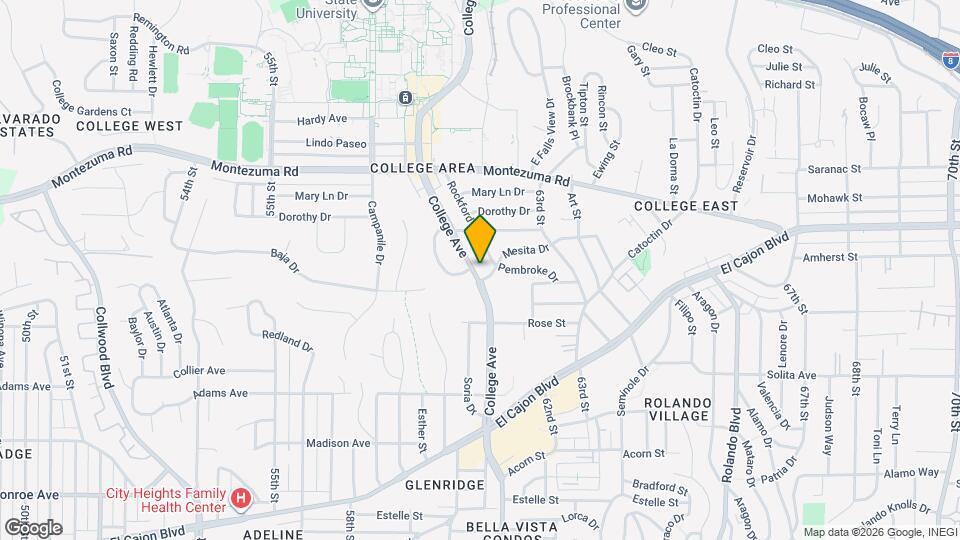 4911 College Ave Map and Location Details