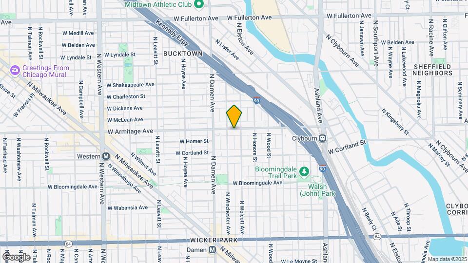 1913 W Armitage Ave, Unit 2F Map and Location Details