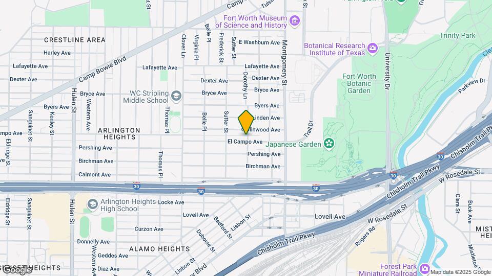 3800 El Campo Ave Mapa y Detalles de la Ubicación