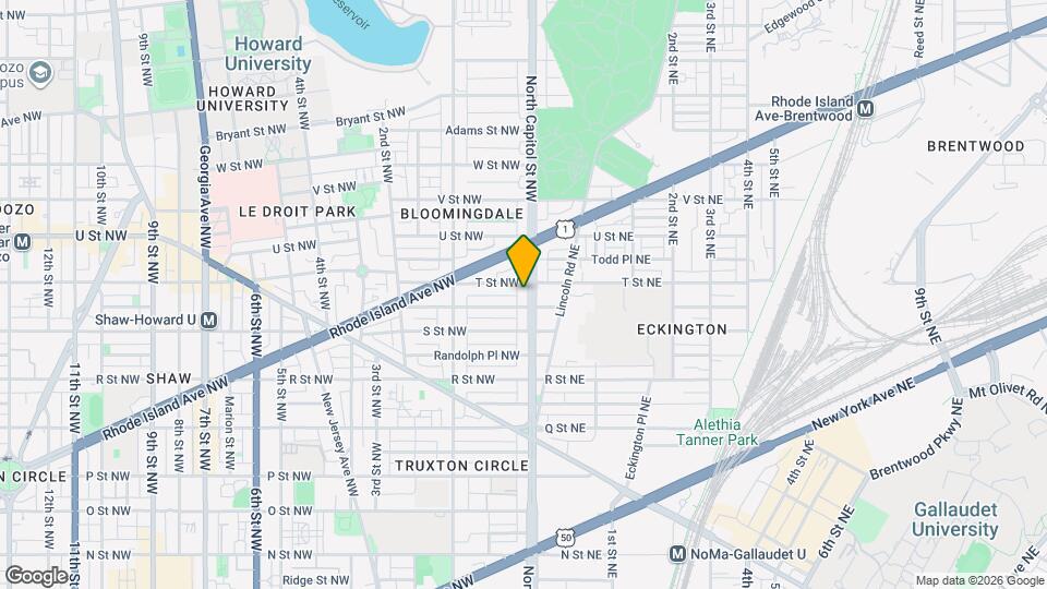 1834 N Capitol St NW Map and Location Details