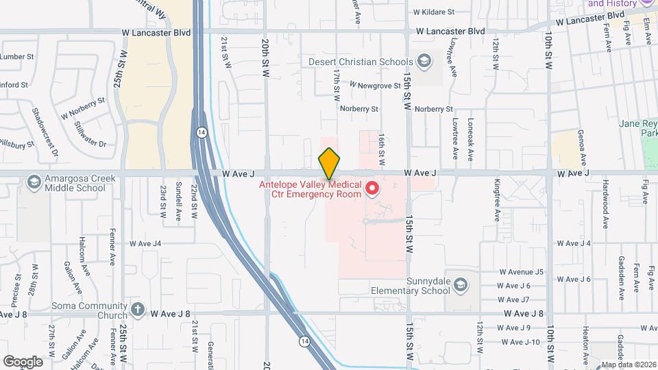 1710 W Ave J Mapa y Detalles de la Ubicación
