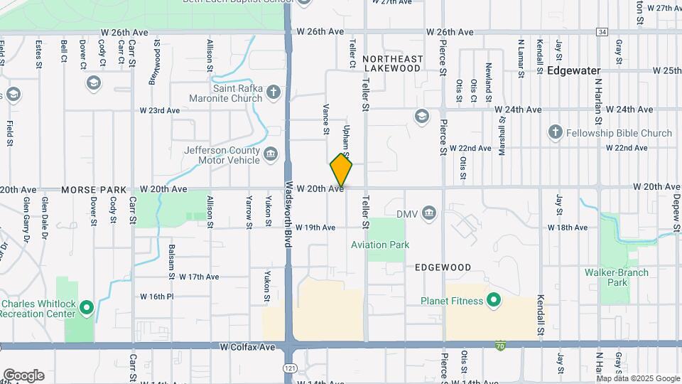 7318 W 20th Ave Map and Location Details