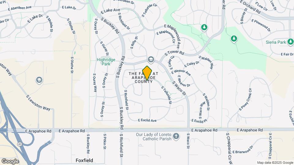 6411 S Sedalia St Map and Location Details
