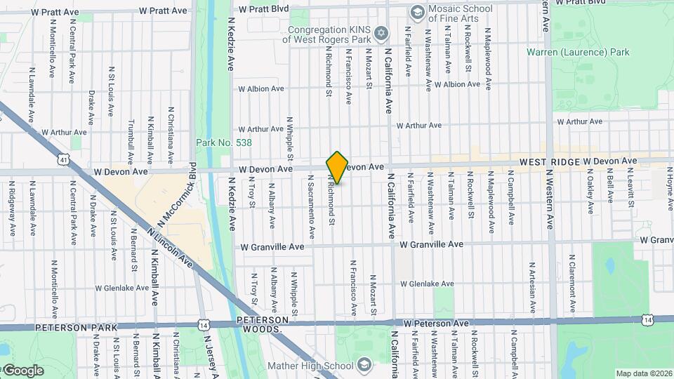 6325 N Richmond St Map and Location Details