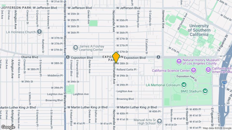 1280 W 38th St Map and Location Details