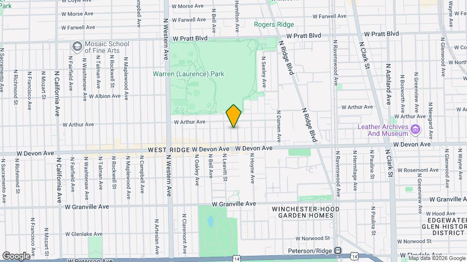 6436 N Hamilton Ave Mapa y Detalles de la Ubicación