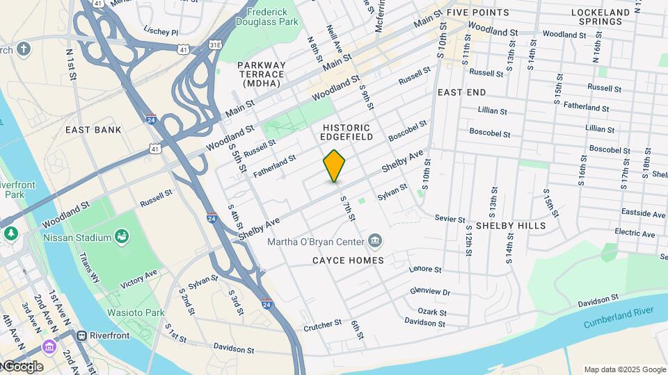 627 Shelby Ave Mapa y Detalles de la Ubicación