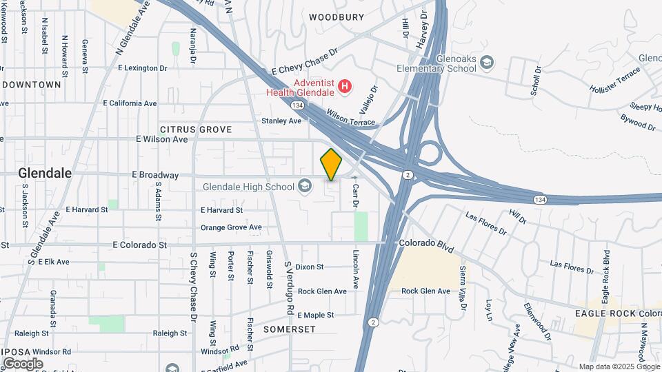 1510 E Broadway Map and Location Details
