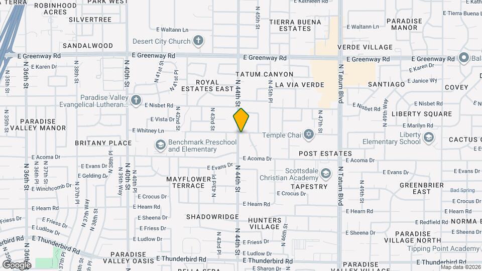 14649 N 44th St Map and Location Details