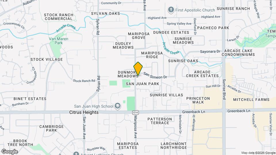 6412 Mariposa Ave Map and Location Details