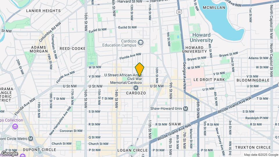1208 V St NW Map and Location Details