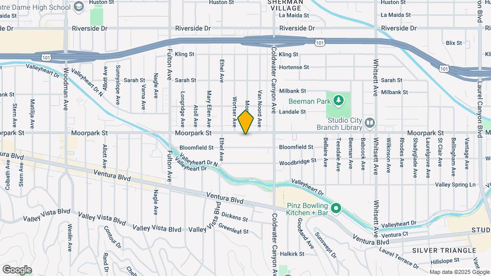 13000 Moorpark St Map and Location Details