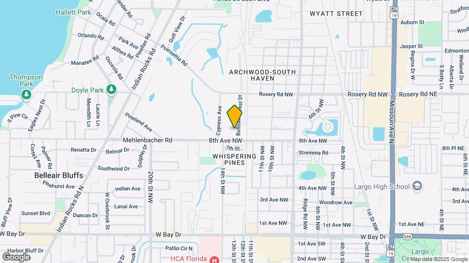 1750 Belleair Forest Dr Map and Location Details