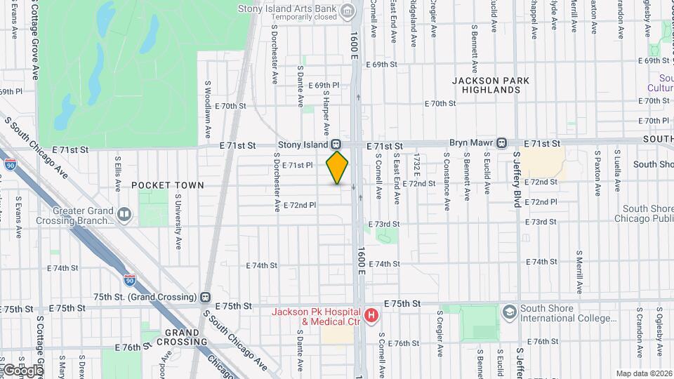 1529 E 72nd St, Unit 1529 e 72nd st Map and Location Details