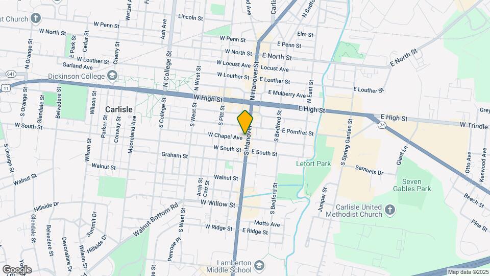 128 S Hanover St Map and Location Details