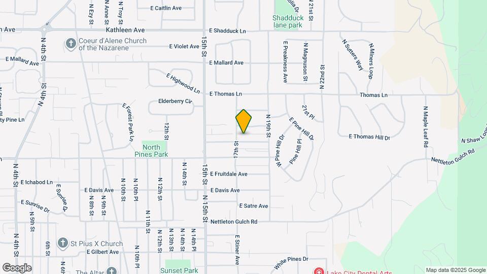 1727 E Mary Ln Map and Location Details