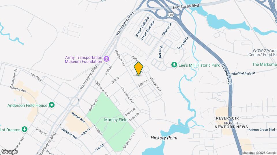 Fort Eustis Family Homes Map and Location Details