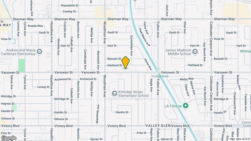 13525 Vanowen St Map and Location Details