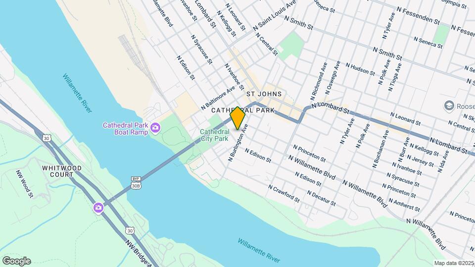 8610 N Willamette Blvd Mapa y Detalles de la Ubicación