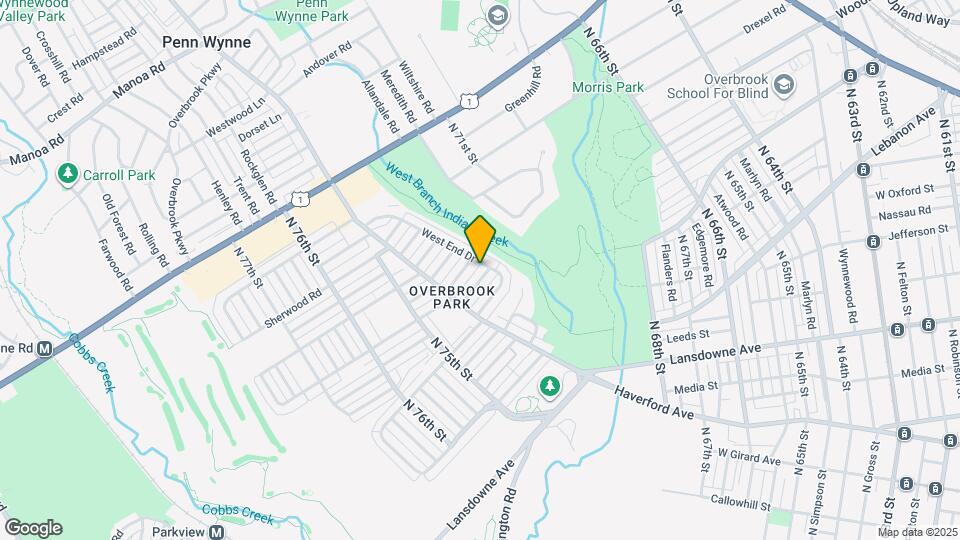 7305 Woodcrest Ave Map and Location Details