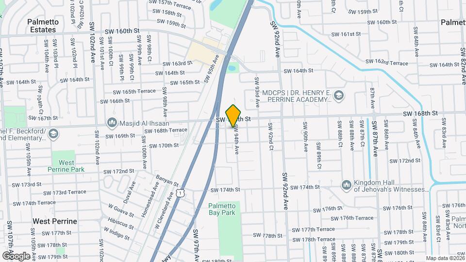 9400 SW 169th St Map and Location Details