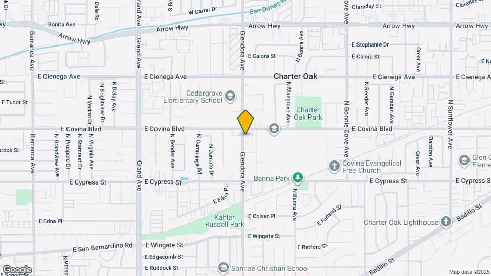 1058 N Glendora Ave Map and Location Details