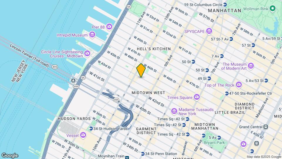 448 W 44th St Mapa y Detalles de la Ubicación