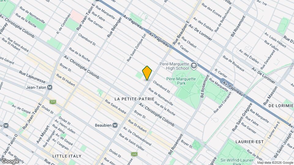 1277 Beaubien Rue E Map and Location Details