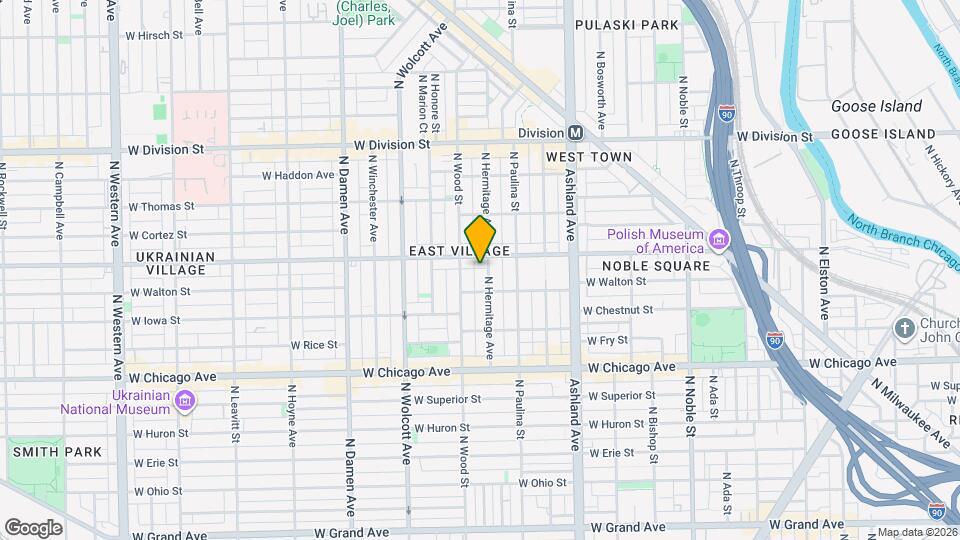 922 N Hermitage Ave Map and Location Details