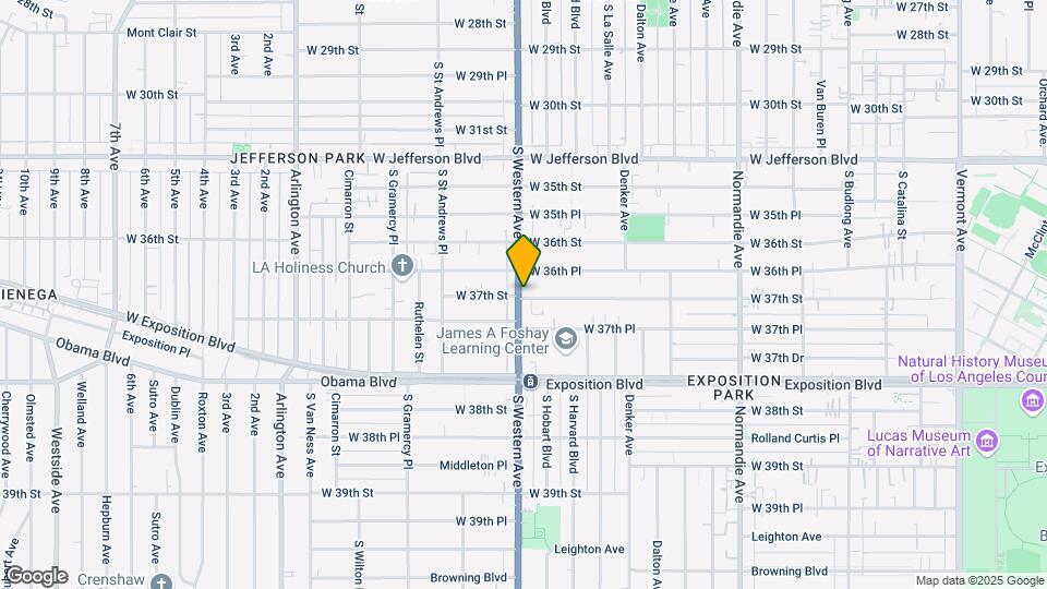 3672 S Western Ave Map and Location Details