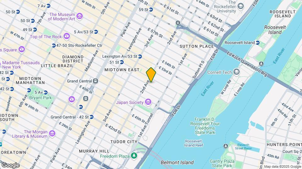 307 E 50th St Mapa y Detalles de la Ubicación