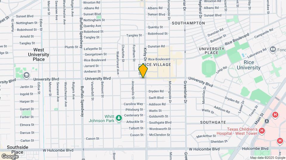 2607 University Blvd Map and Location Details