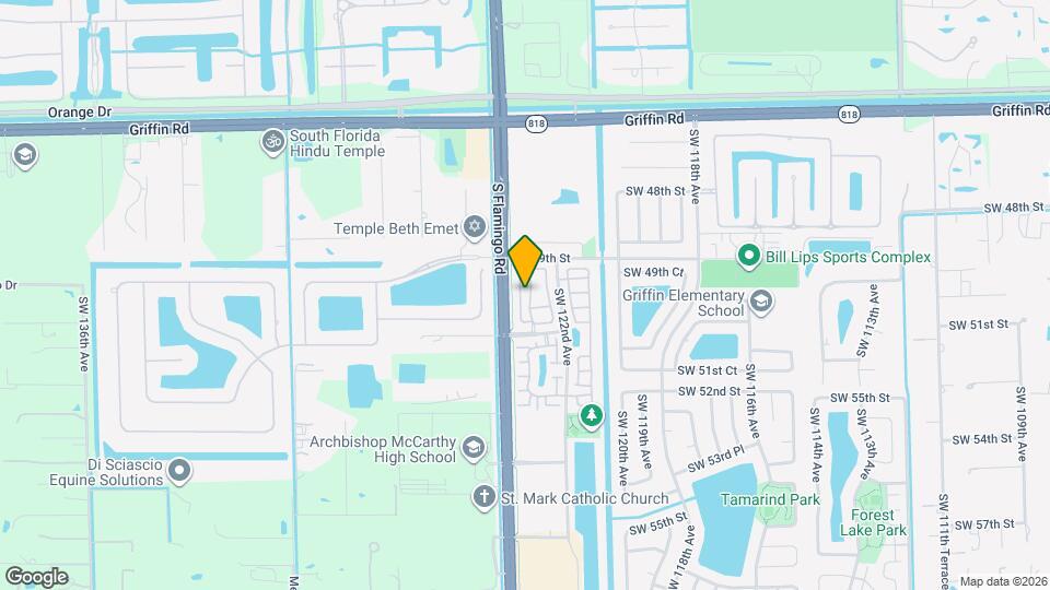 4992 SW 123rd Terrace Map and Location Details