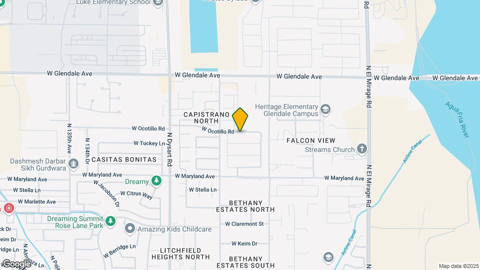 12823 W Ocotillo Rd Map and Location Details