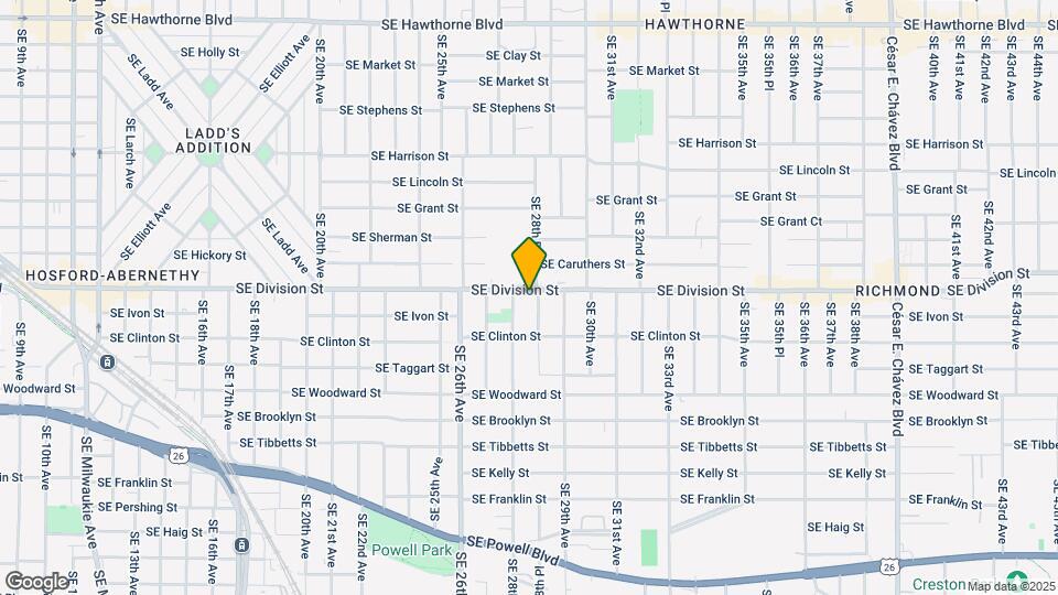 2824 SE Division St Map and Location Details