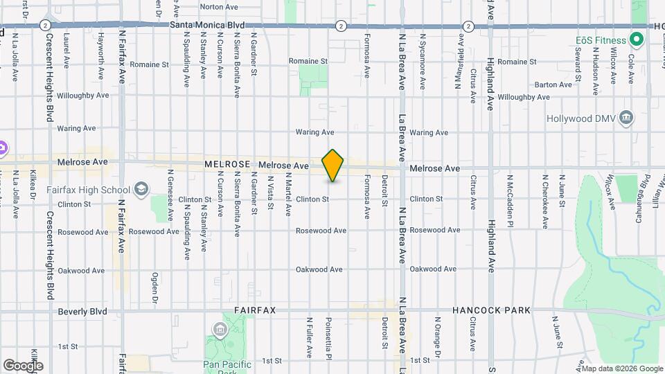 620 N Poinsettia Pl Map and Location Details