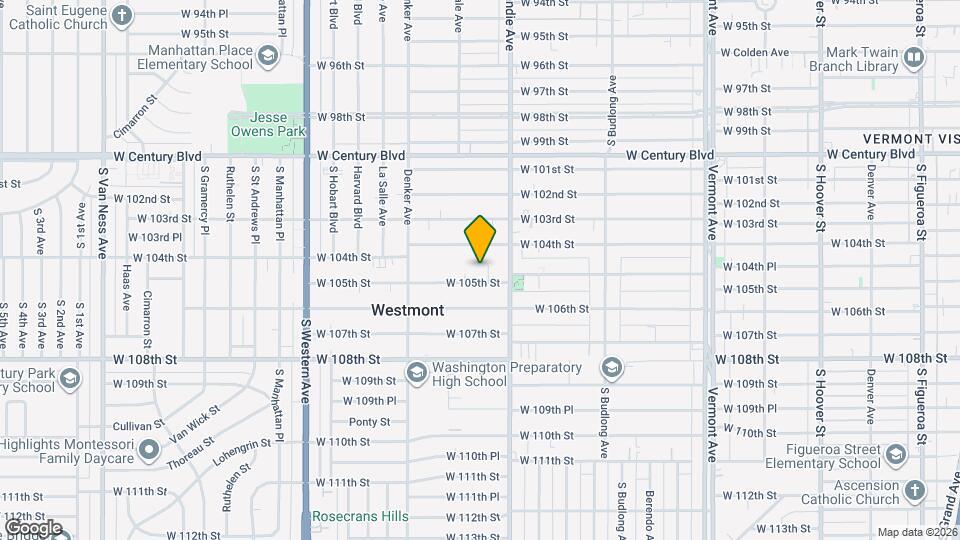 1435 W 105th St Mapa y Detalles de la Ubicación