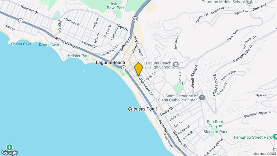 537 Glenneyre St Map and Location Details