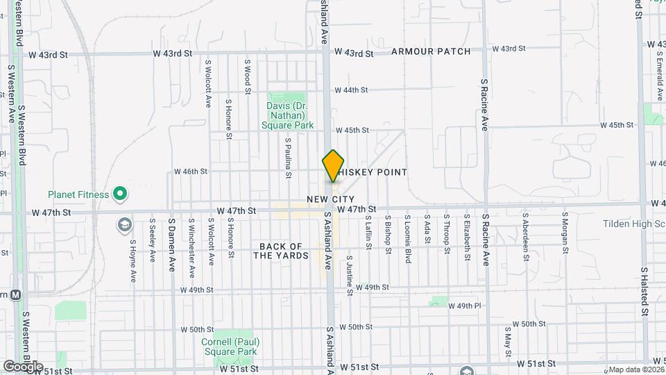 4621 S Ashland Ave Map and Location Details