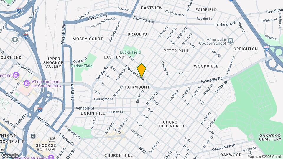 2209 Fairmount Ave Map and Location Details