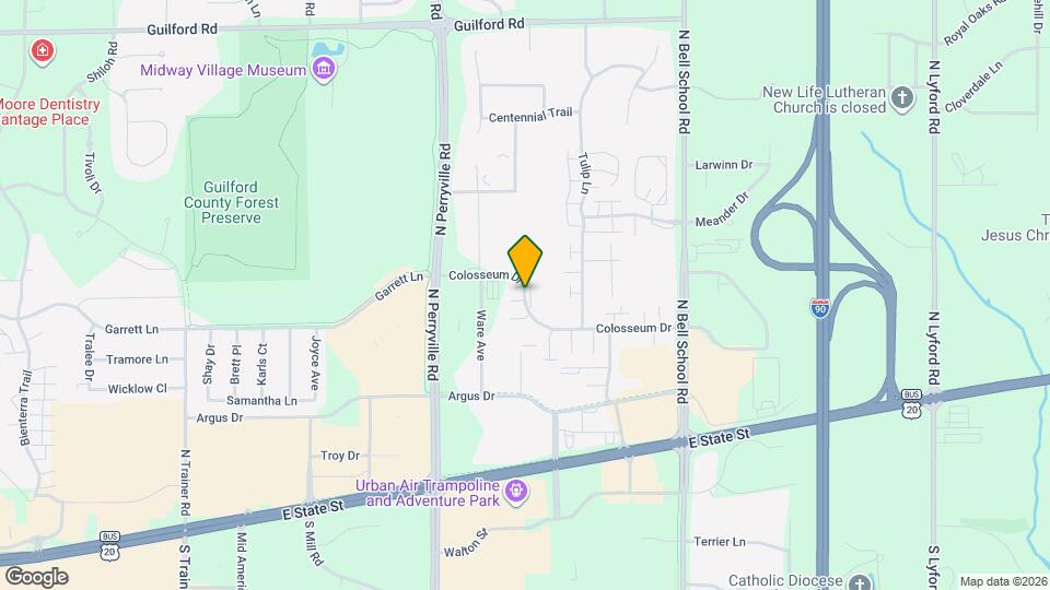 7186 Colosseum Dr Mapa y Detalles de la Ubicación