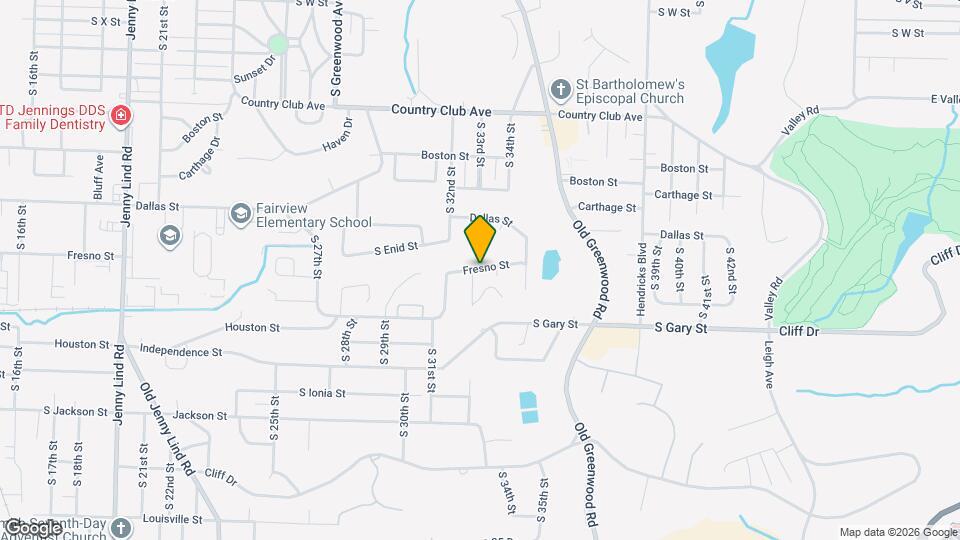 3316 Fresno St Map and Location Details