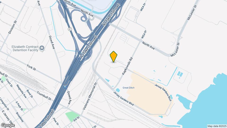 Furnished Studio-Elizabeth - Newark Airport Map and Location Details
