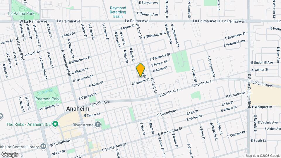 306 N Bush St Map and Location Details