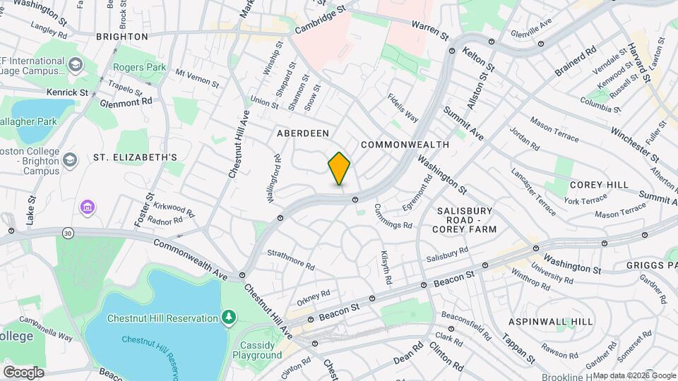 1705 Commonwealth Ave, Unit 2 Map and Location Details