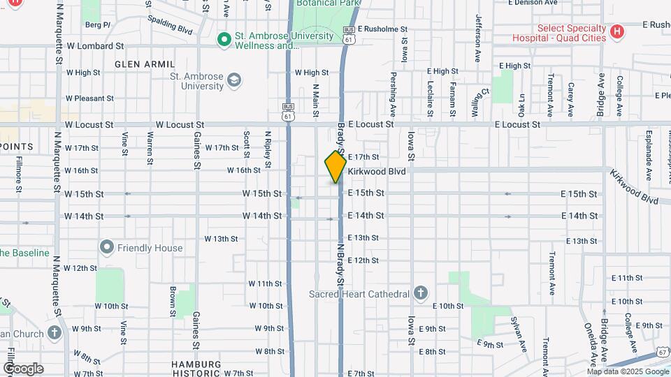 1510 Brady St Mapa y Detalles de la Ubicación